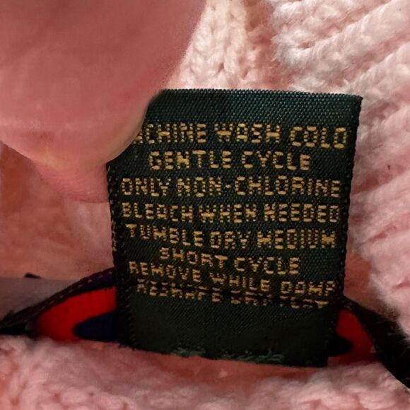 Charter Club Classic Pink turtleneck with shoulder pads Sweater Size S - Picture 4 of 5